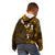 Fiji Masi With Hibiscus Tapa Tribal Kid Hoodie Gold Version LT01 - Polynesian Pride