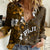 Fiji Masi With Hibiscus Tapa Tribal Women Casual Shirt Gold Version LT01 Female Gold - Polynesian Pride