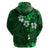 Fiji Masi Hoodie Fijian Hibiscus Tapa Green Version LT01 - Polynesian Pride