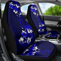 Fiji Masi Car Seat Cover Fijian Hibiscus Navy Blue Gold Version LT01 - Polynesian Pride