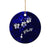 Fiji Masi Ceramic Ornament Fijian Hibiscus Navy Blue Gold Version LT01 - Polynesian Pride