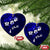 Fiji Masi Ceramic Ornament Fijian Hibiscus Navy Blue Gold Version LT01 Heart Blue - Polynesian Pride