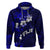 Fiji Masi Hoodie Fijian Hibiscus Navy Blue Gold Version LT01 Pullover Hoodie Blue - Polynesian Pride