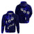 Fiji Masi Hoodie Fijian Hibiscus Navy Blue Gold Version LT01 - Polynesian Pride