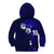 Fiji Masi Kid Hoodie Fijian Hibiscus Navy Blue Gold Version LT01 - Polynesian Pride