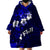 Fiji Masi Wearable Blanket Hoodie Fijian Hibiscus Navy Blue Gold Version LT01 - Polynesian Pride