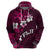 Fiji Masi Hoodie Fijian Hibiscus Tapa Pink Version LT01 - Polynesian Pride