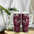 Fiji Masi Tumbler With Handle Fijian Hibiscus Tapa Pink Version