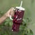 Fiji Masi Tumbler With Handle Fijian Hibiscus Tapa Pink Version