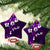 Fiji Masi Ceramic Ornament Fijian Hibiscus Tapa Purple Version LT01 Star Purple - Polynesian Pride