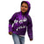 Fiji Masi Kid Hoodie Fijian Hibiscus Tapa Purple Version LT01 - Polynesian Pride