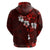 Fiji Masi Hoodie Fijian Hibiscus Tapa Red Version LT01 - Polynesian Pride