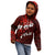 Fiji Masi Kid Hoodie Fijian Hibiscus Tapa Red Version LT01 - Polynesian Pride