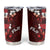 Fiji Masi Tumbler Cup Fijian Hibiscus Tapa Red Version