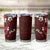 Fiji Masi Tumbler Cup Fijian Hibiscus Tapa Red Version