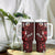 Fiji Masi Tumbler With Handle Fijian Hibiscus Tapa Red Version