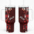 Fiji Masi Tumbler With Handle Fijian Hibiscus Tapa Red Version