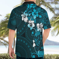 Fiji Masi Hawaiian Shirt Fijian Hibiscus Tapa Sky Blue Version LT01 - Polynesian Pride