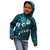 Fiji Masi Kid Hoodie Fijian Hibiscus Tapa Sky Blue Version LT01 - Polynesian Pride