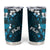 Fiji Masi Tumbler Cup Fijian Hibiscus Tapa Sky Blue Version