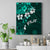 Fiji Masi Canvas Wall Art Fijian Hibiscus Tapa Turquoise Version LT01 Turquoise - Polynesian Pride