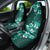 Fiji Masi Car Seat Cover Fijian Hibiscus Tapa Turquoise Version LT01 - Polynesian Pride