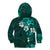 Fiji Masi Kid Hoodie Fijian Hibiscus Tapa Turquoise Version LT01 - Polynesian Pride