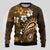 Fiji Masi Paisley With Hibiscus Tapa Ugly Christmas Sweater Gold Version LT01 - Polynesian Pride