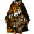 Fiji Masi Paisley With Hibiscus Tapa Wearable Blanket Hoodie Gold Version LT01 - Polynesian Pride