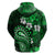 Fiji Masi Paisley With Hibiscus Tapa Hoodie Green Version LT01 - Polynesian Pride