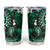 Fiji Masi Paisley With Hibiscus Tapa Tumbler Cup Green Version