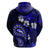 Fiji Masi Paisley With Hibiscus Tapa Hoodie Navy Blue Version LT01 - Polynesian Pride