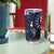 Fiji Masi Paisley With Hibiscus Tapa Tumbler Cup Navy Blue Version