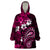 Fiji Masi Paisley With Hibiscus Tapa Wearable Blanket Hoodie Pink Version LT01 One Size Pink - Polynesian Pride