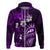 Fiji Masi Paisley Hoodie Fijian Hibiscus Tapa Purple Version LT01 Zip Hoodie Purple - Polynesian Pride