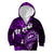 Fiji Masi Paisley Kid Hoodie Fijian Hibiscus Tapa Purple Version LT01 - Polynesian Pride