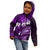 Fiji Masi Paisley Kid Hoodie Fijian Hibiscus Tapa Purple Version LT01 - Polynesian Pride