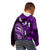 Fiji Masi Paisley Kid Hoodie Fijian Hibiscus Tapa Purple Version LT01 - Polynesian Pride