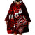 Fiji Masi Paisley Wearable Blanket Hoodie Fijian Hibiscus Tapa Red Version LT01 - Polynesian Pride