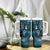 Fiji Masi Paisley Tumbler With Handle Fijian Hibiscus Tapa Sky Blue Version