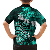 Fiji Masi Paisley Hawaiian Shirt Fijian Hibiscus Tapa Turquoise Version LT01 - Polynesian Pride