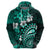 Fiji Masi Paisley Hoodie Fijian Hibiscus Tapa Turquoise Version LT01 - Polynesian Pride