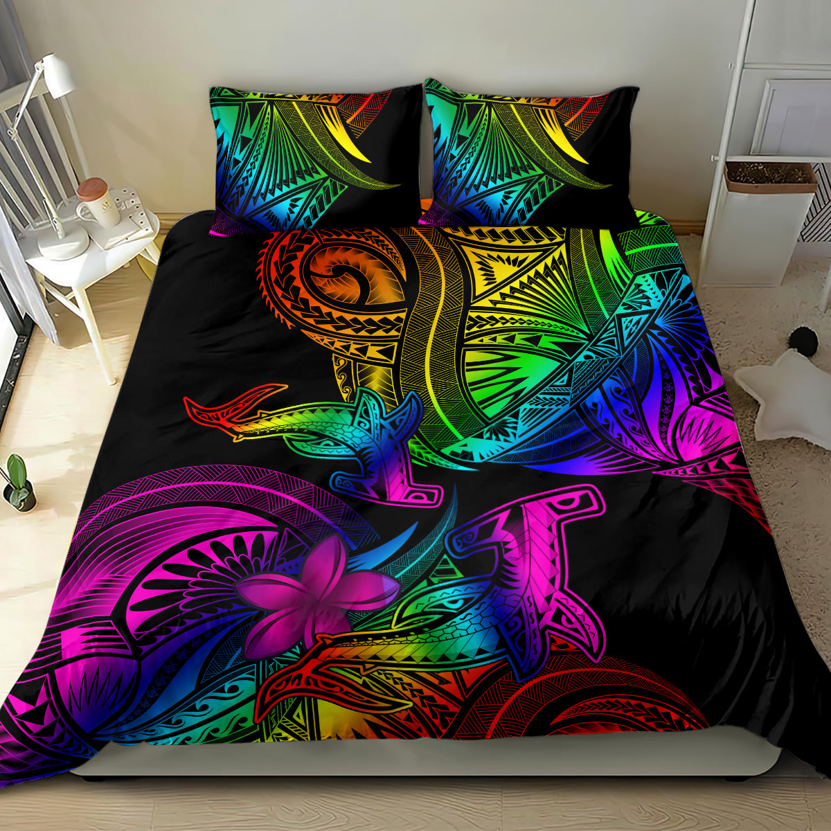 LGBT History Month Bedding Set Polynesian Hammerhead Shark LT01 - Polynesian Pride