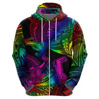 LGBT History Month Zip Hoodie Polynesian Hammerhead Shark LT01 - Polynesian Pride