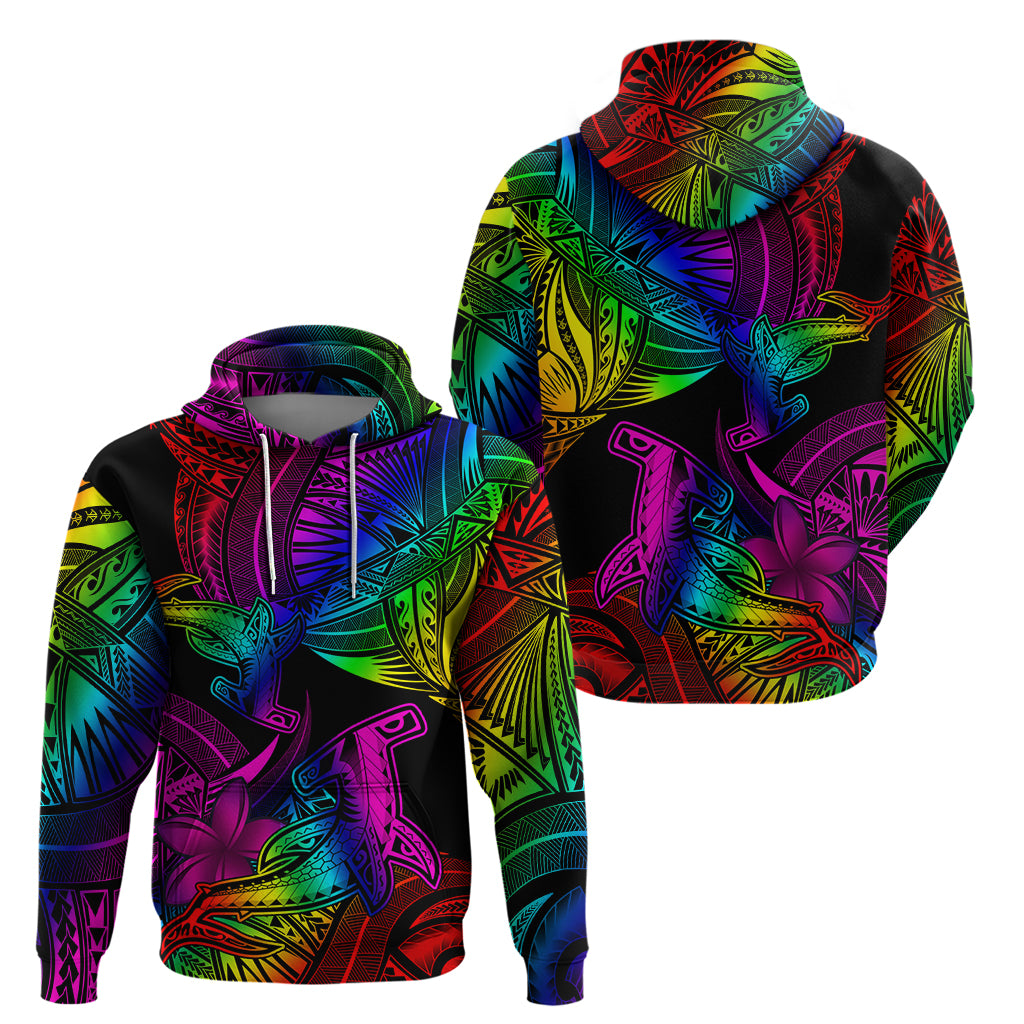 LGBT History Month Zip Hoodie Polynesian Hammerhead Shark LT01 - Polynesian Pride