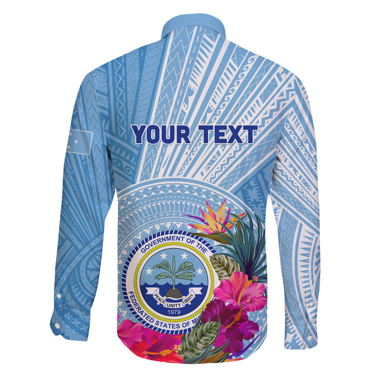 Micronesia Culture Day Family Matching Long Sleeve Bodycon Dress and Hawaiian Shirt Tribal Pattern Tropical Style LT01 - Polynesian Pride