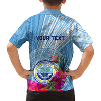 Micronesia Culture Day Family Matching Off Shoulder Short Dress and Hawaiian Shirt Tribal Pattern Tropical Style LT01 - Polynesian Pride