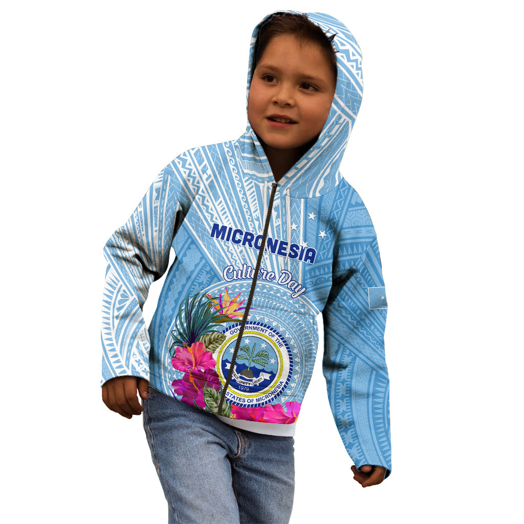 Micronesia Culture Day Kid Hoodie Tribal Pattern Tropical Style LT01 - Polynesian Pride