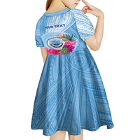 Micronesia Culture Day Kid Short Sleeve Dress Tribal Pattern Tropical Style LT01 - Polynesian Pride