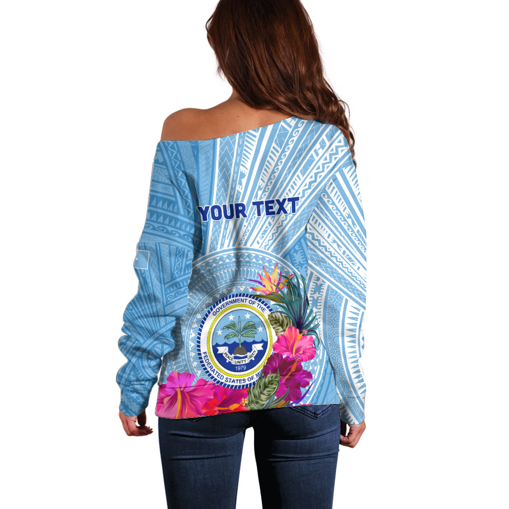 Micronesia Culture Day Off Shoulder Sweater Tribal Pattern Tropical Style LT01 - Polynesian Pride
